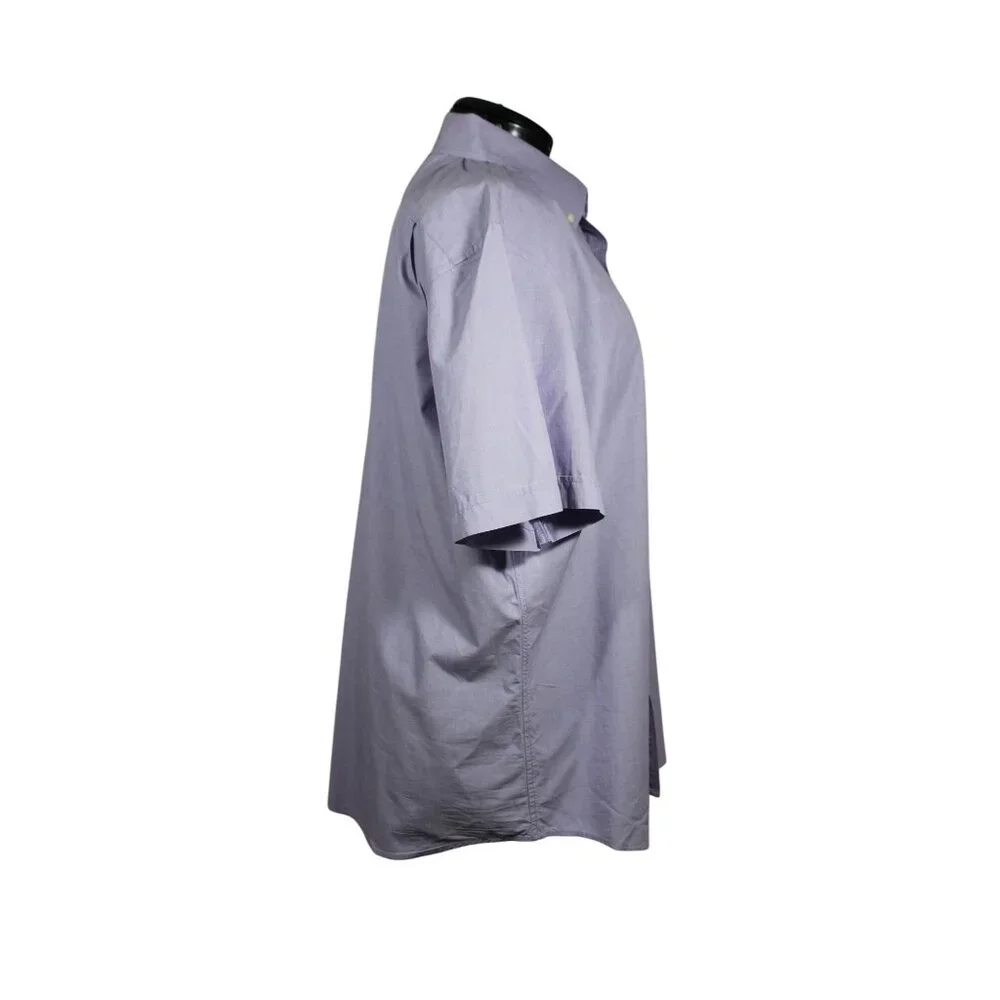 Banana Republic men's soft‎ wash light purple short sleeve button down shirt XL